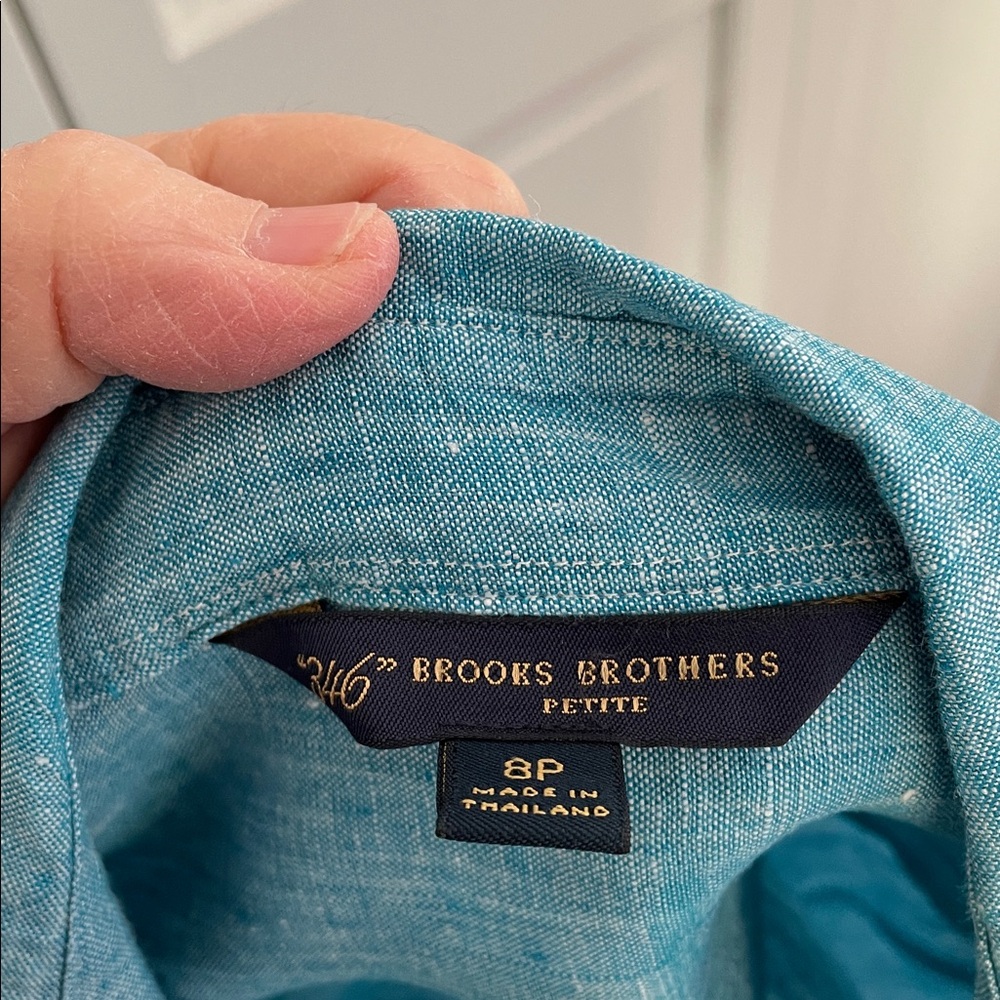 Women’s Brooks Brothers Teal Casual Button Down Shirt - Picture 3 of 8